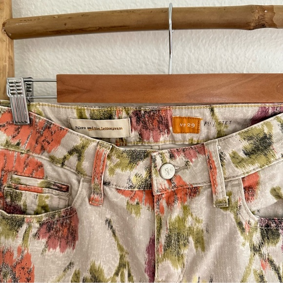 Anthropologie Pilcro Beige Floral Jeans Sz 29 - Picture 8 of 10